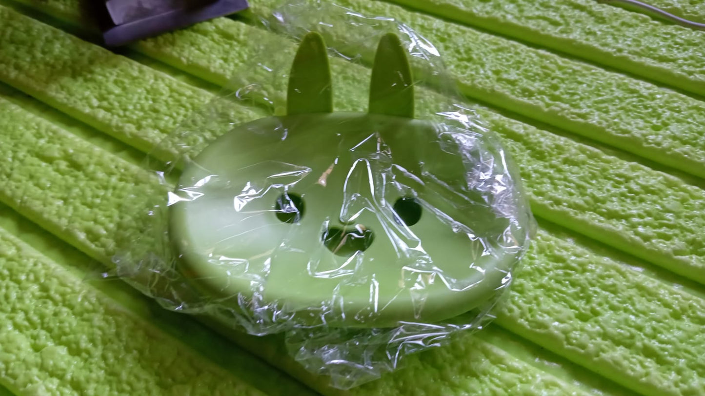Soap Box Cute Rabbit Shape Double Bowl Plastic Rack Storage