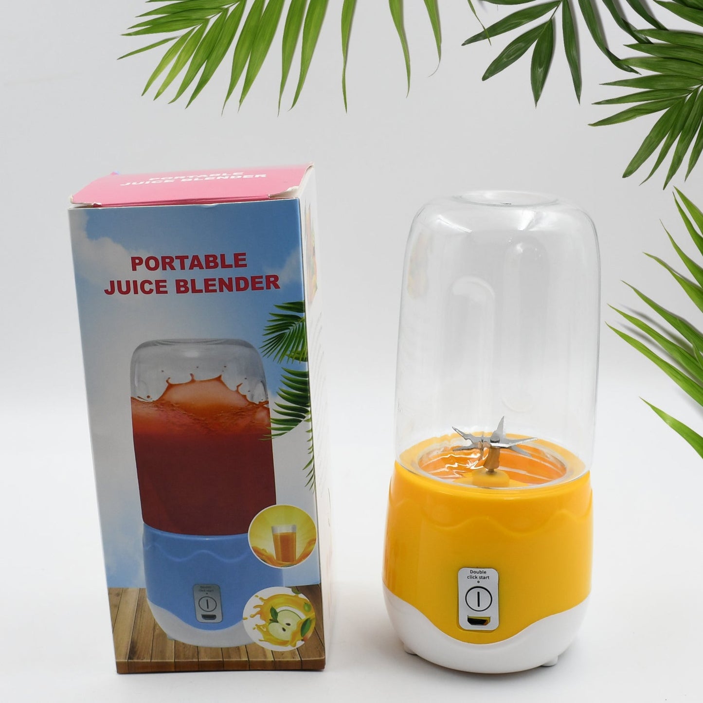 Portable Electric USB Juice Maker 6 blade Blender Grinder - 400ml
