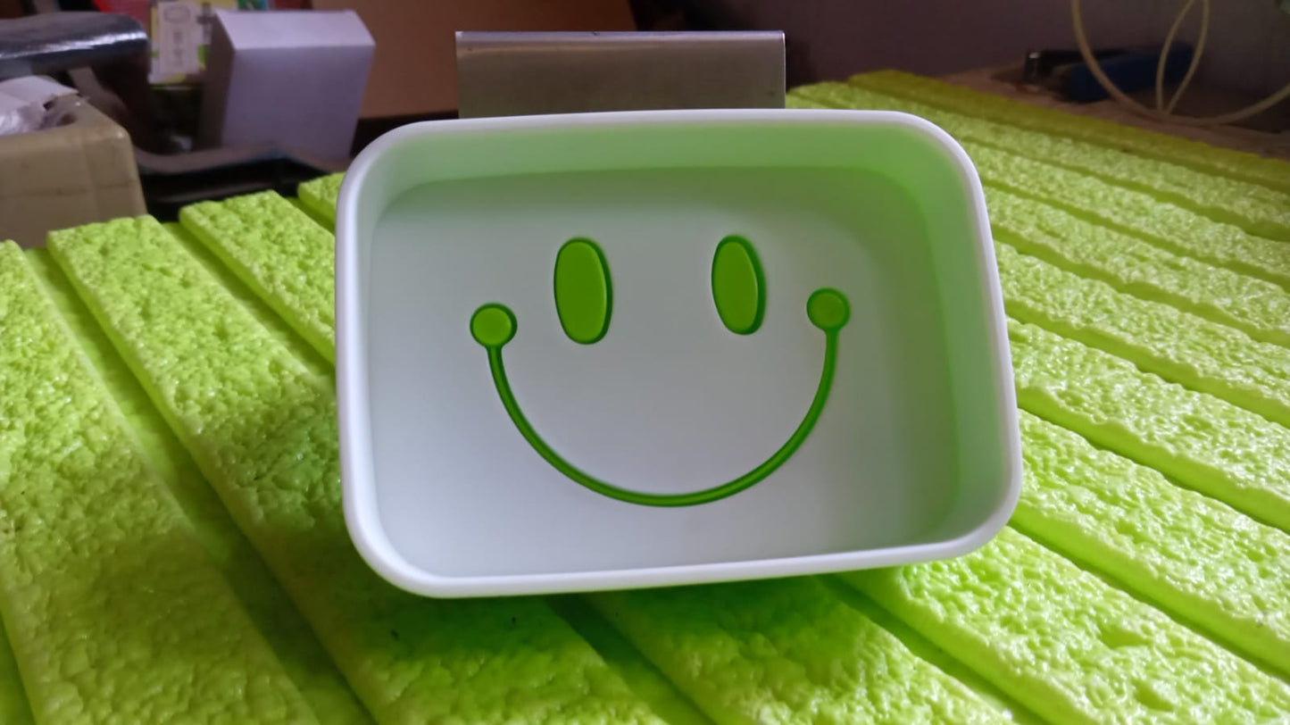 Portable Travel Soap Dish Box – Cute Cartoon Smile Face Draining Container