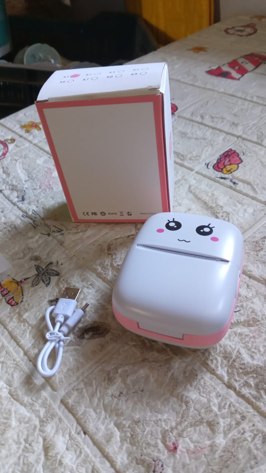 Pocket Mini Bluetooth Thermal Printer Wireless Smart Printer for Photos (Includes 1 Roll Paper)