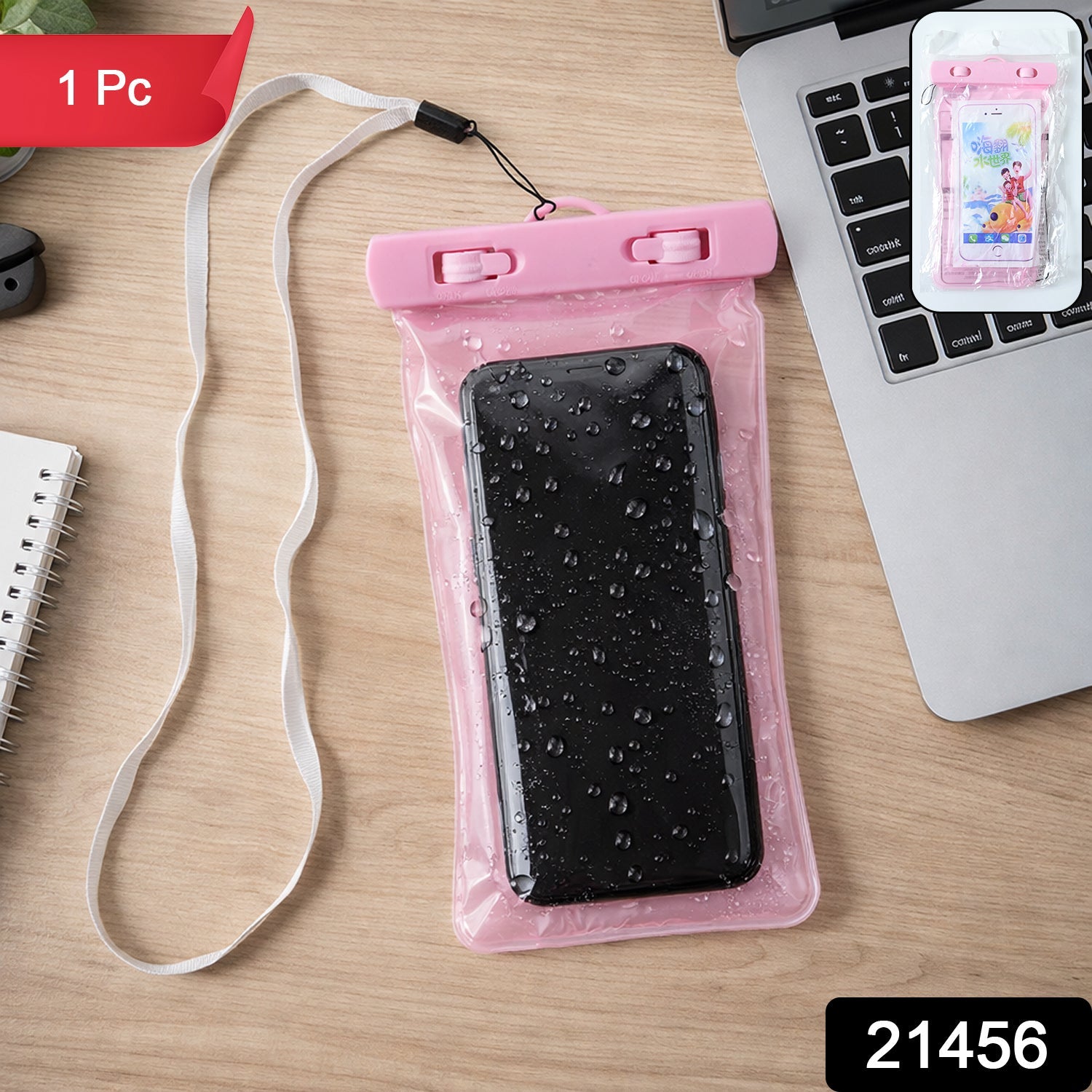 Universal mobile waterproof pouch pink