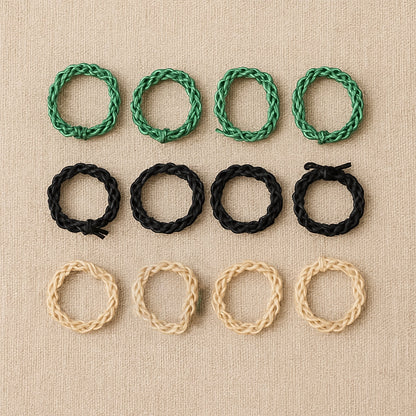 Braided Elastic Hair Bands Set 