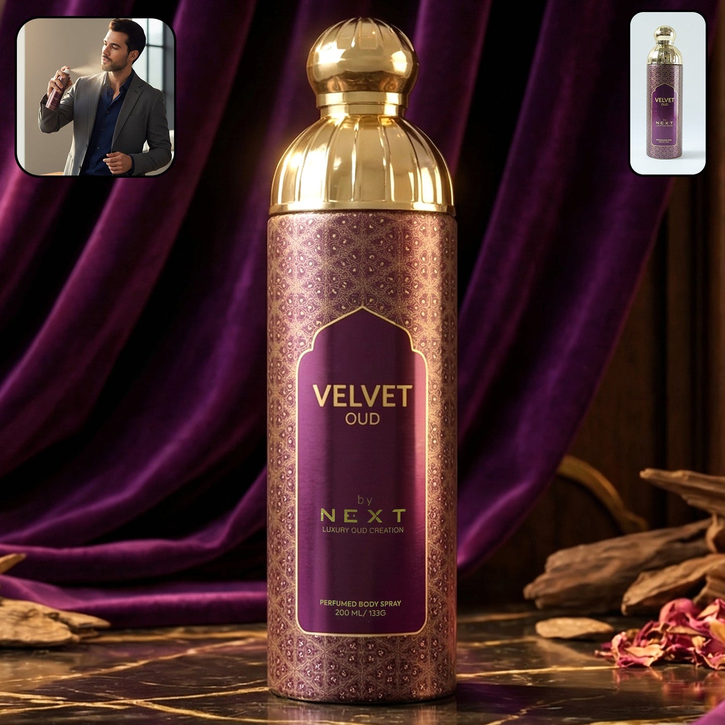Next Velvet Oud Premium Perfumed Body Spray 200 ML