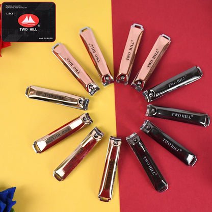 Stainless Steel Cute Nail Clipper Nail Catcher, Nail File (12 Pcs Set / Mix Design)