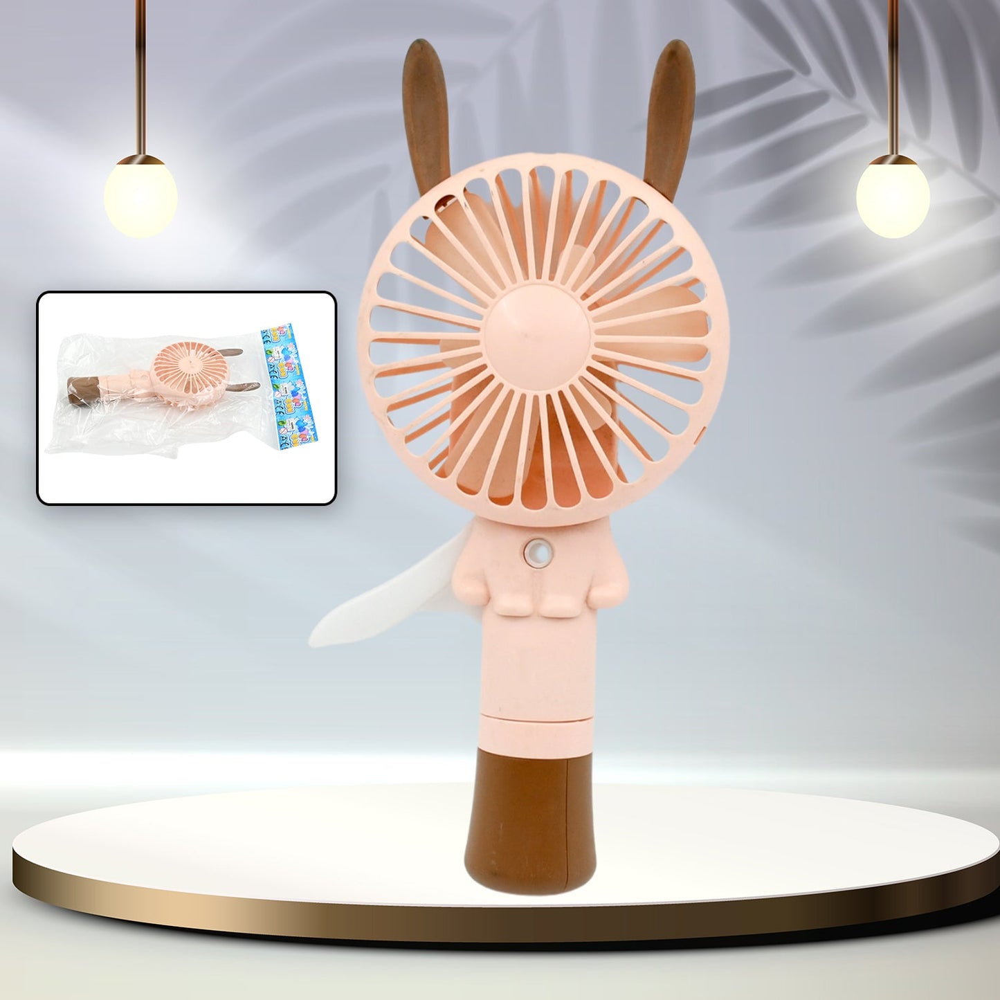 Portable Small Fan Handheld  Without Battery & USB Cable Hand Press Fan (1 Pc)