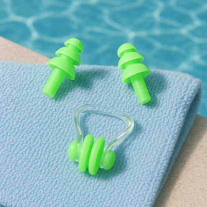 Swimming Earplugs and Nose Clip Set
