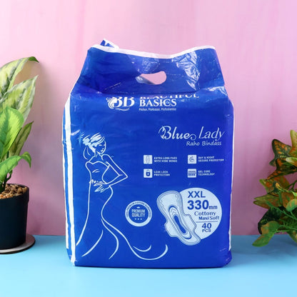 beautiful basics blue lady long pads