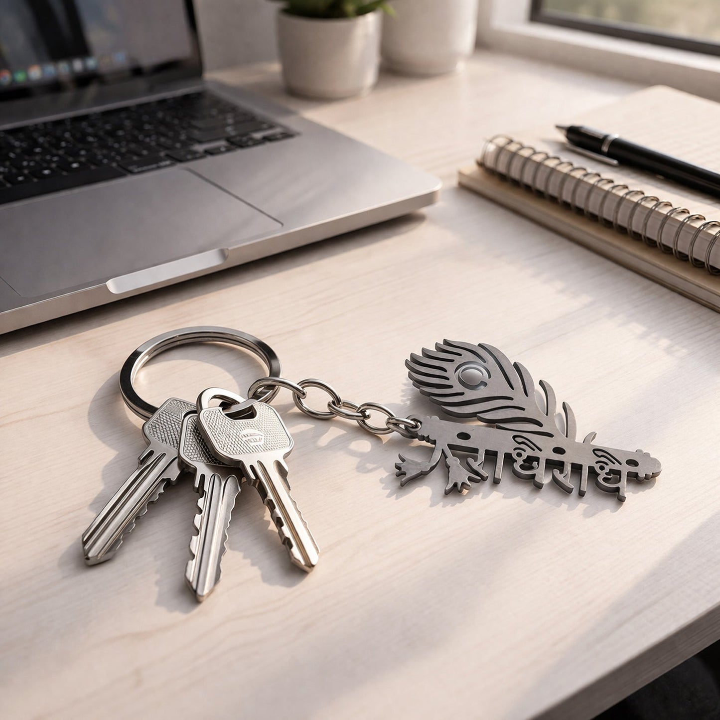 Dual-Ring Carabiner Key Holder - (1 Pc)