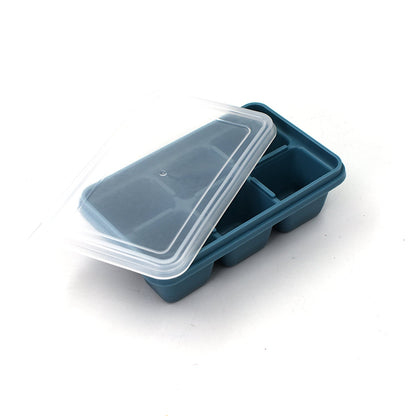 6 Grid Silicone Ice Tray Used In All Kinds Of Places Like Household Kitchens  (1 Pc)