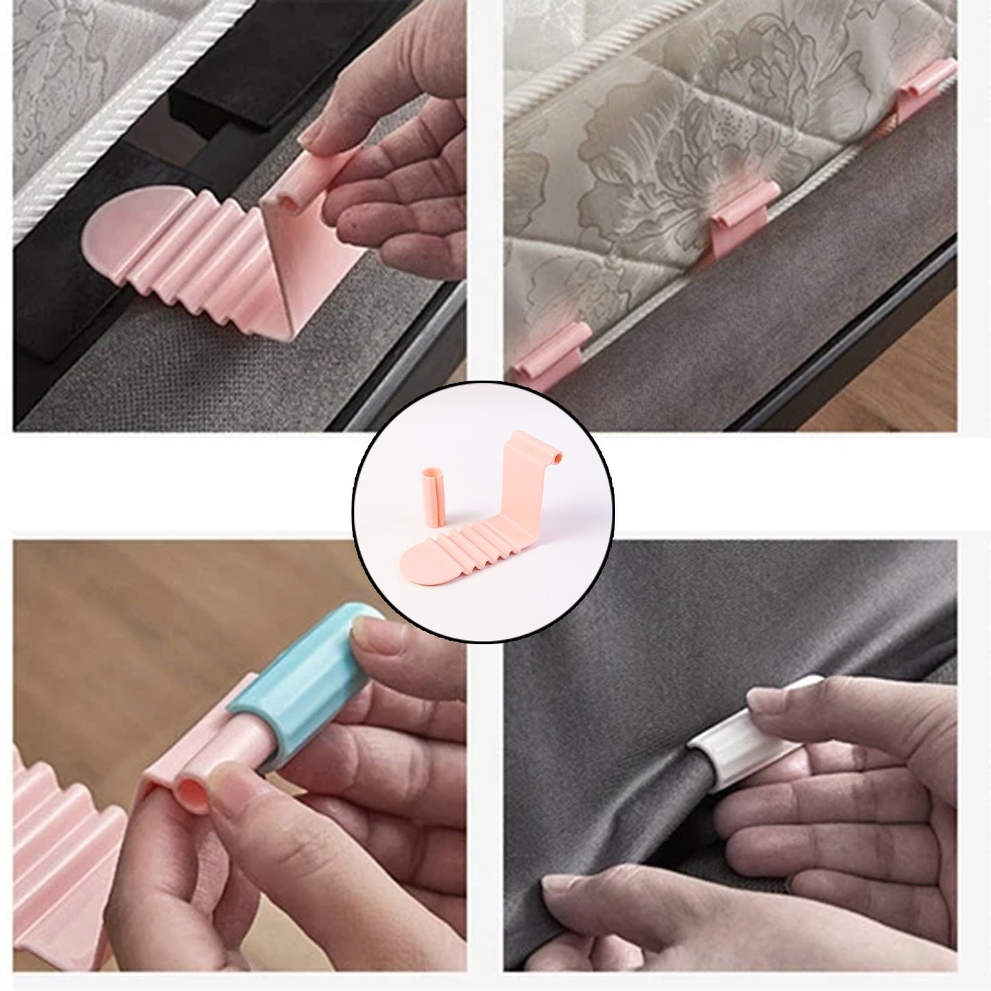 Universal Bed Sheet Holder Clip Set (Pack of 6)