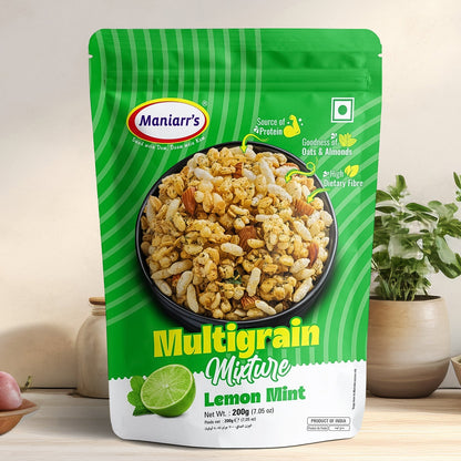 Maniarr's Lemon Mint ROASTED MULTIGRAIN MIXTURE (195 Gm)