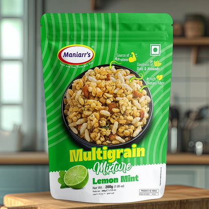 Maniarr's Lemon Mint ROASTED MULTIGRAIN MIXTURE (195 Gm)