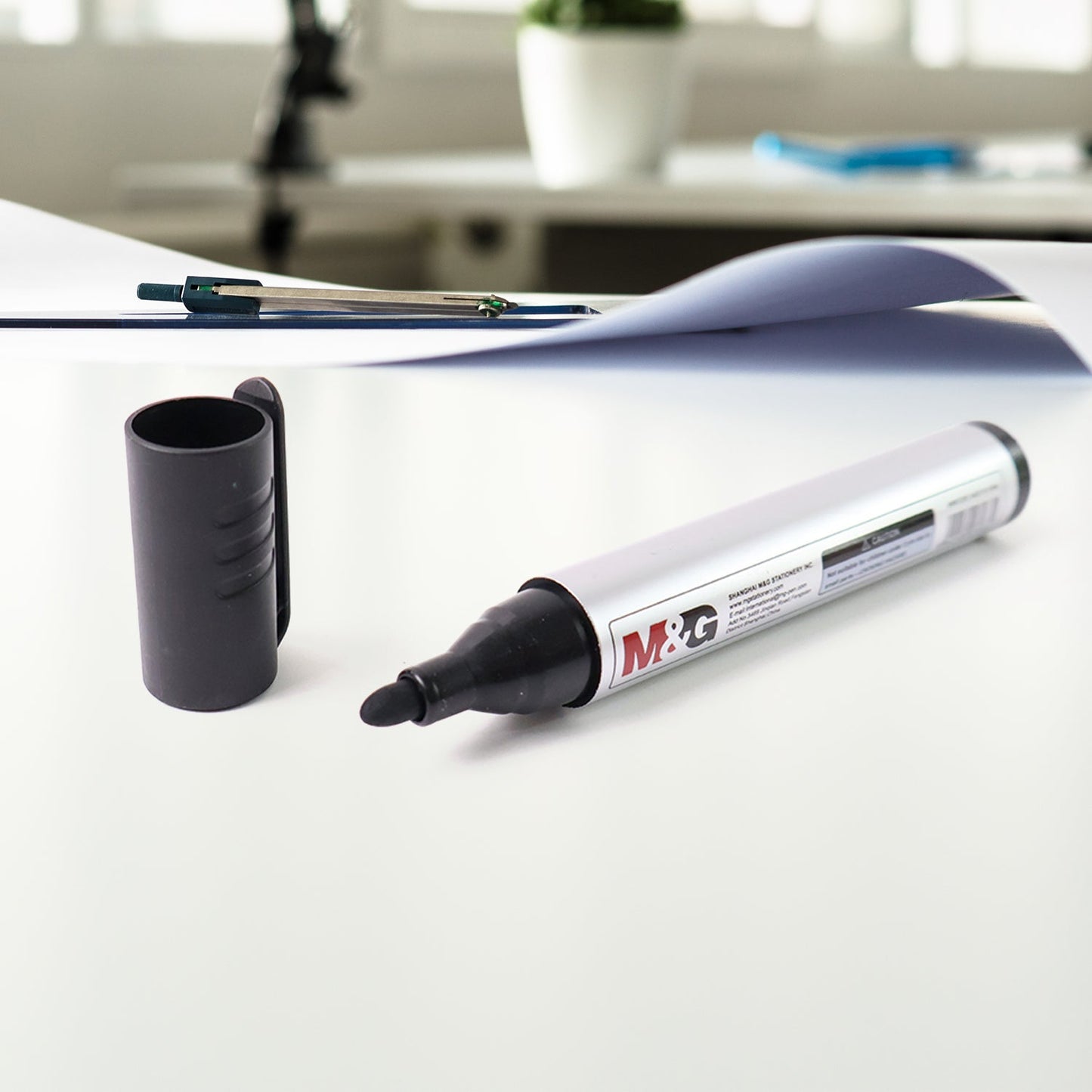 Premium Permanent Black Marker Pen Set (6 Pcs Set)