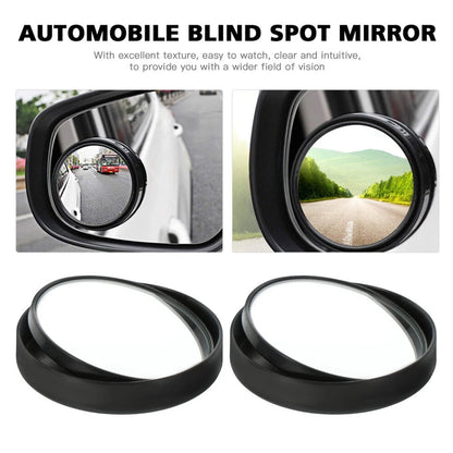 2 Pc Car Blind Spot Convex Side Mirror Set (1 Pc / Mix Color)