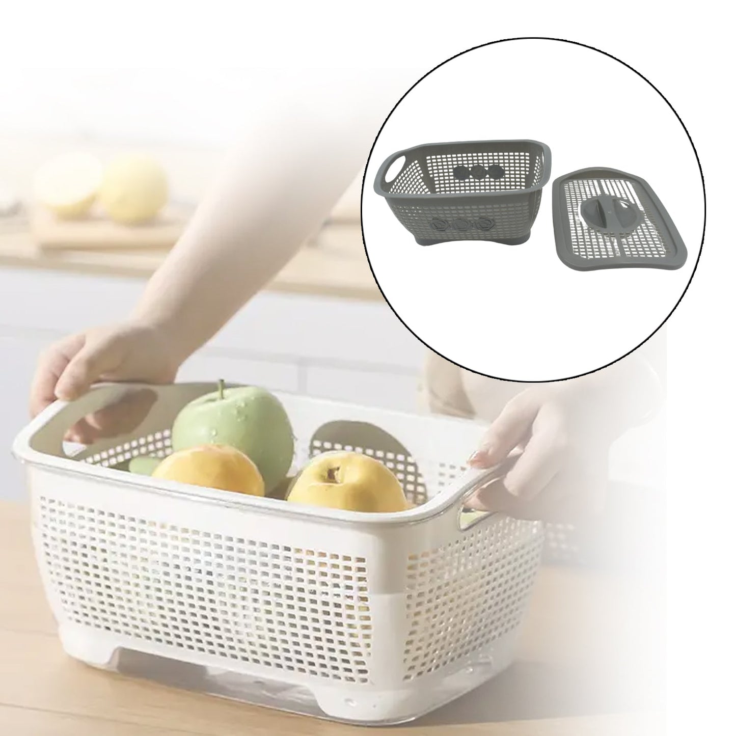 Multipurposes Plastic Basket (1 Pc / Mix Color )