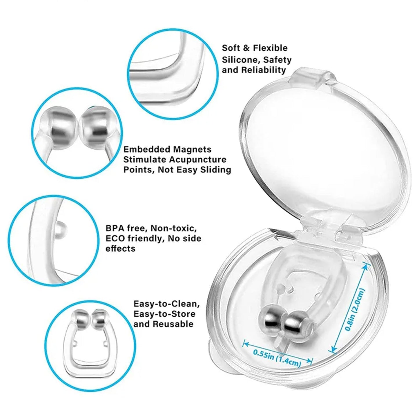Anti-Snore Nose Clip (Silicone, 1 Pc)