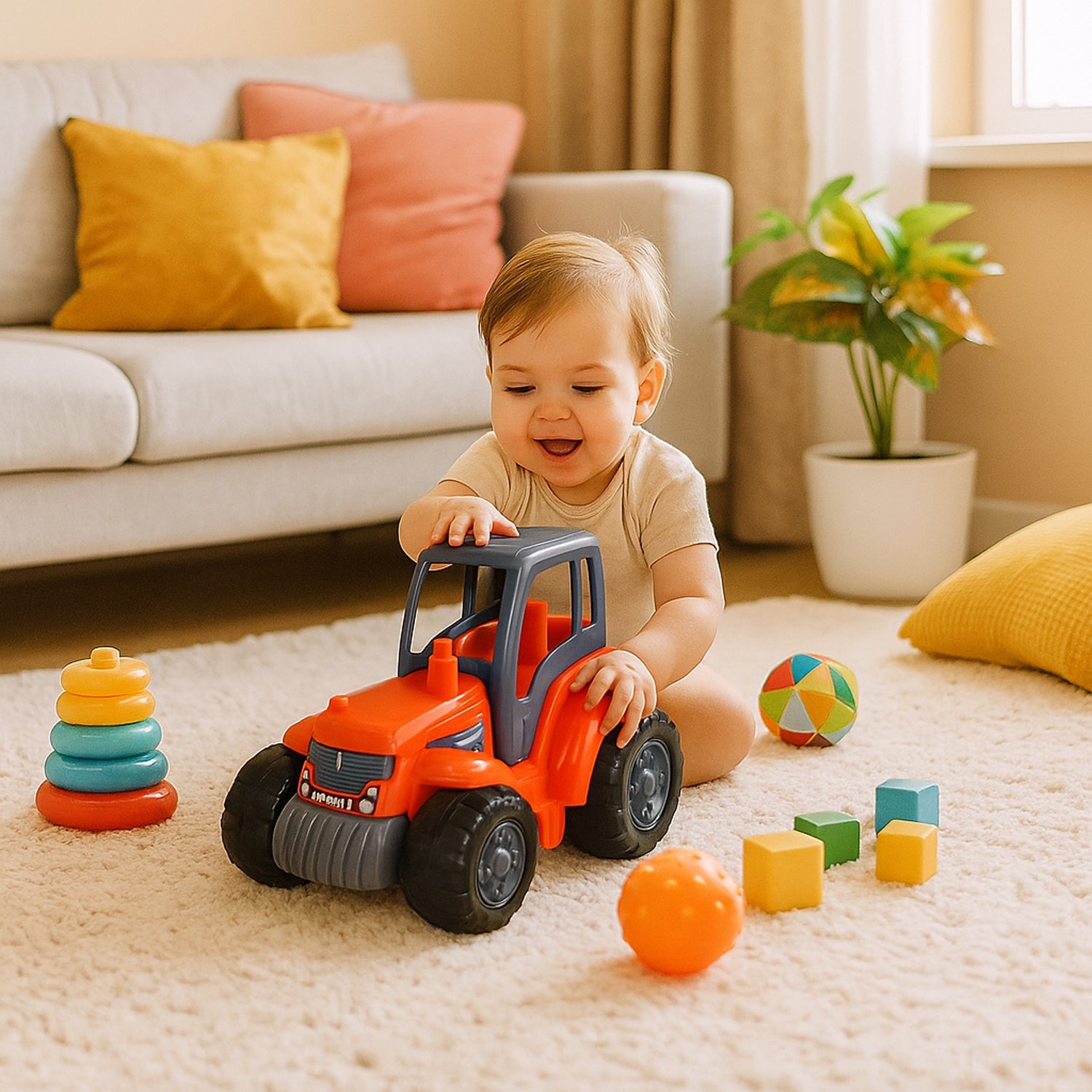 Mini tractor toy kids