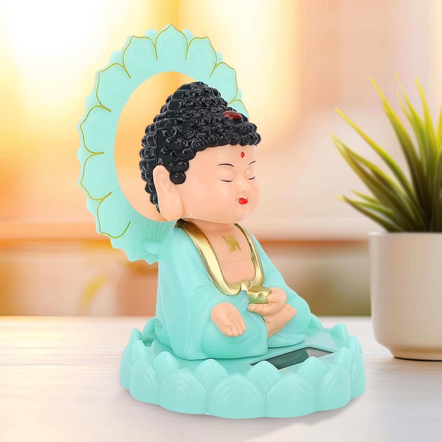 Solar Powered Moving Head Buddha