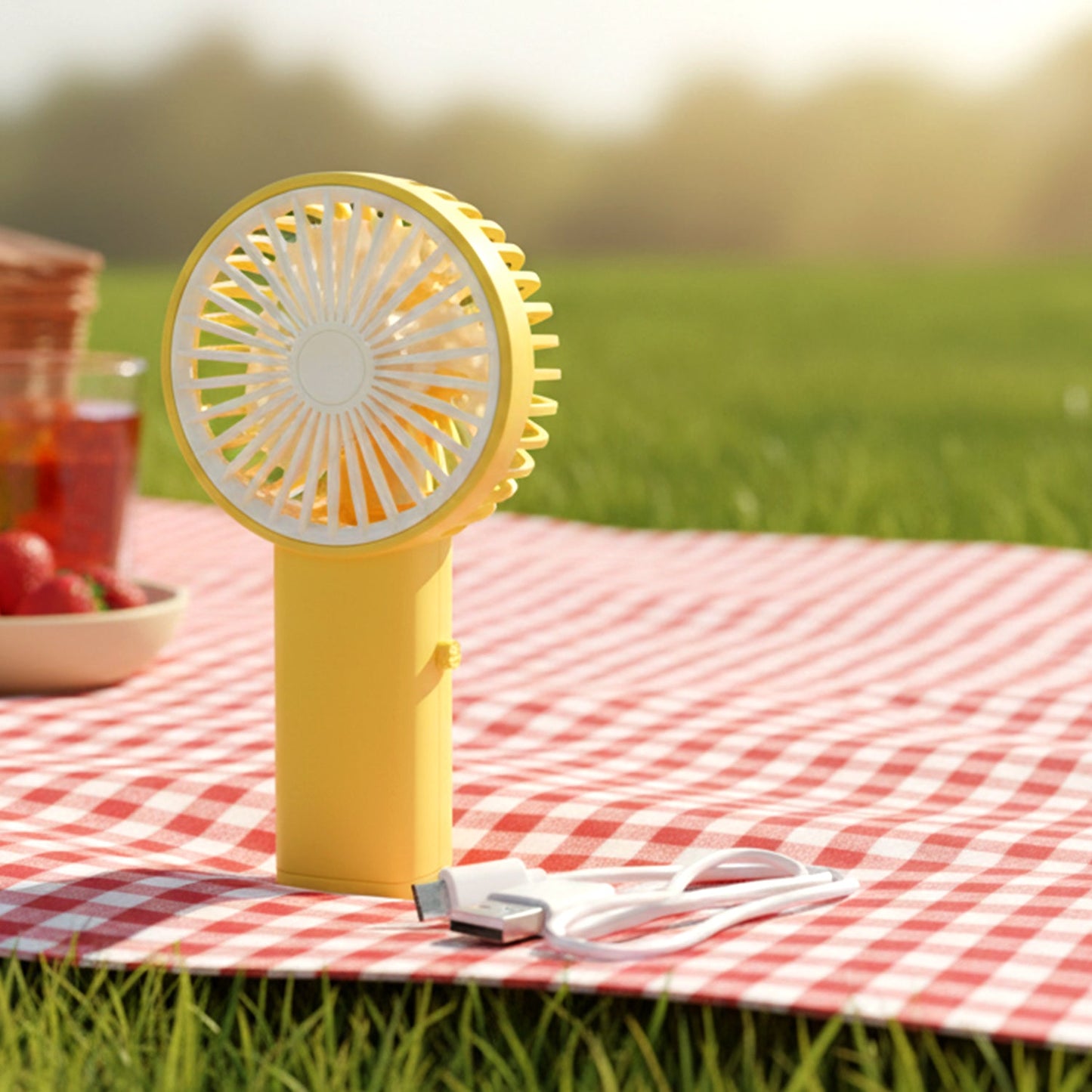 Portable USB Rechargeable Mini Handheld Fan (1 Pc)
