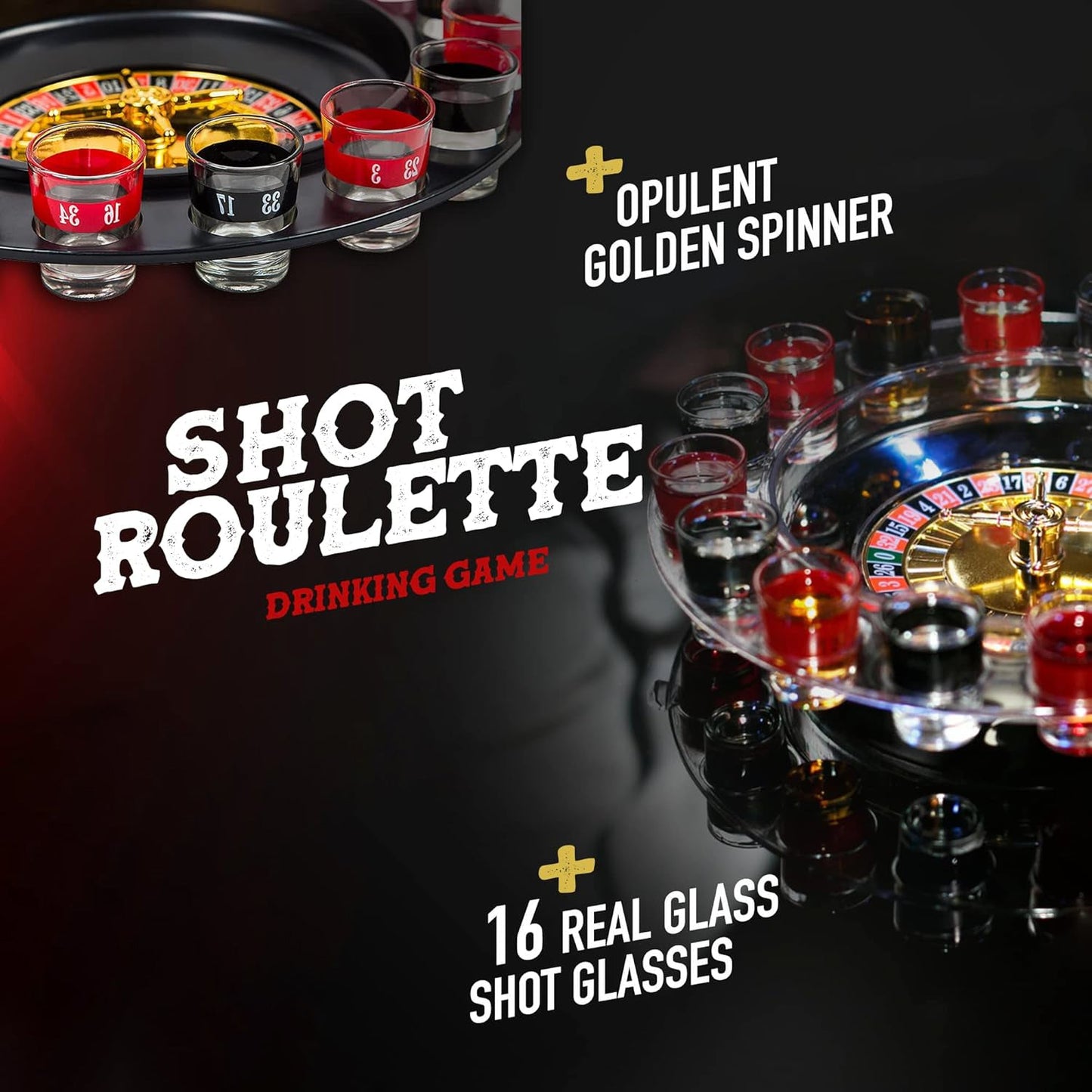 Casino Style Roulette Drinking Game Set