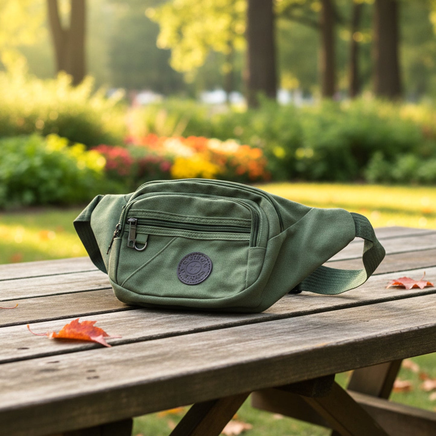 Stylish Multi-Pocket Black Waist Bag / Fanny Pack (1 Pc / Mix Design)