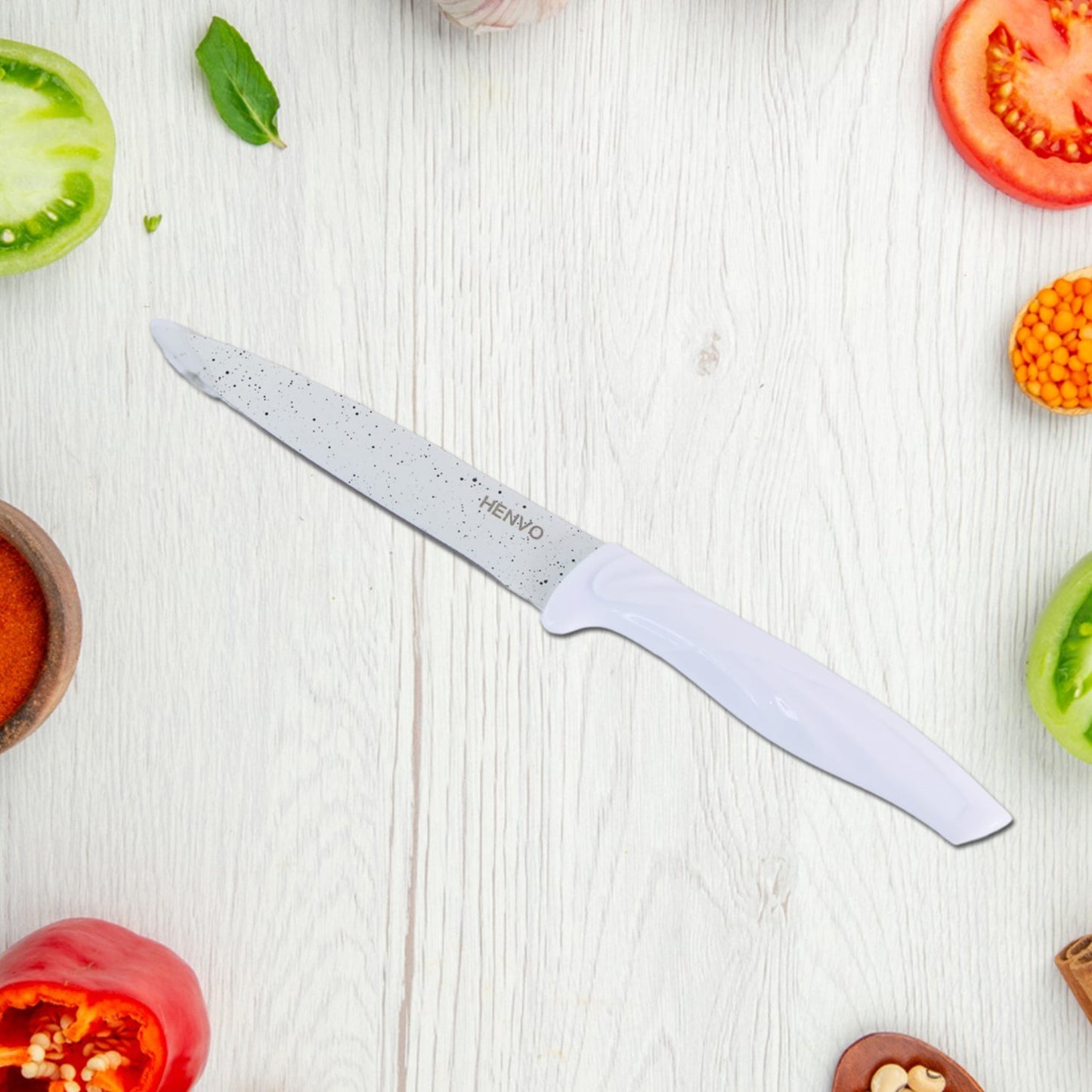 Marble Coated Stainless Steel Kitchen Knife Set (6 Pc)
