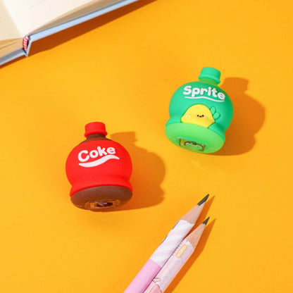 2-in-1 3D Cold Drink Bottle Shape Rubber Pencil  Set, Boys Girls Gifts (1 Pc )
