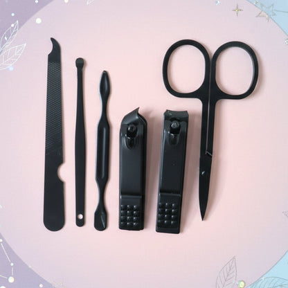 6 in 1 Professional Manicure & Pedicure Grooming Tool Set