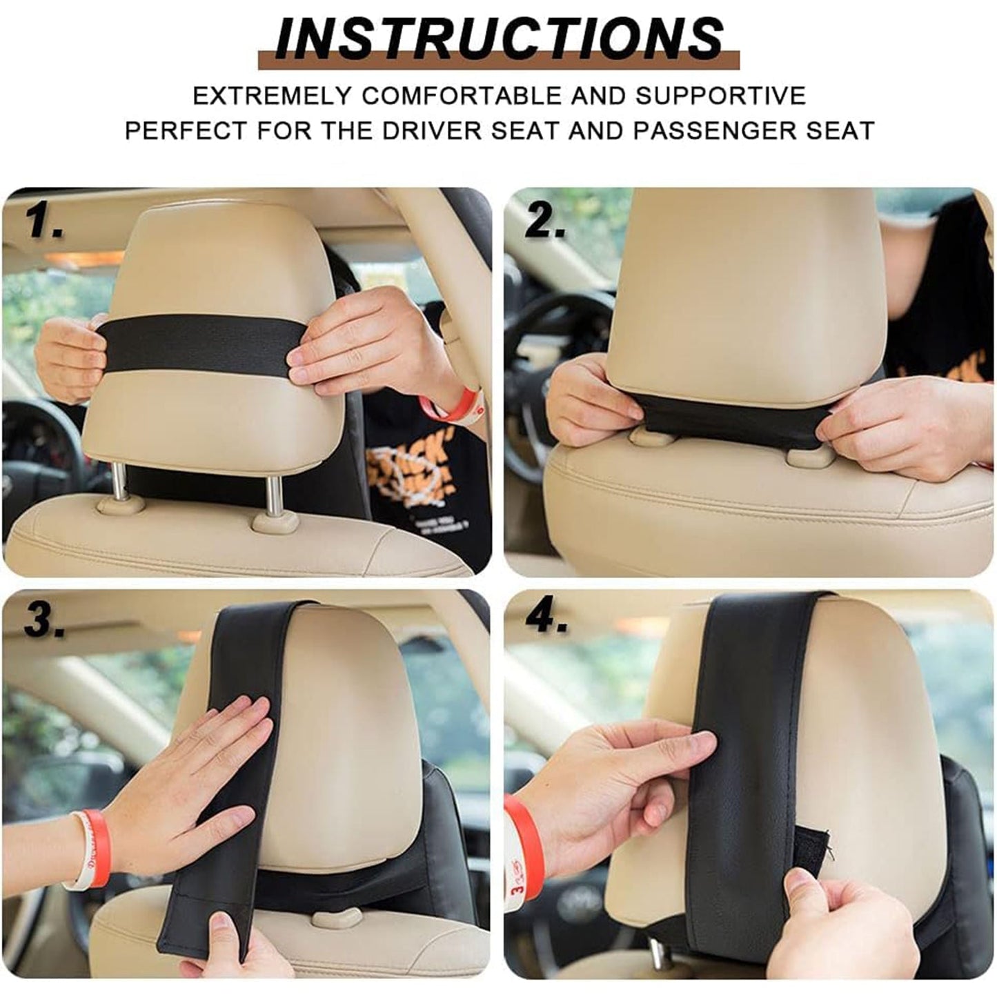 Say Goodbye to Neck Pain: Memory Foam Car Neck Pillow for Drivers (1 Pc, Mix Color)
