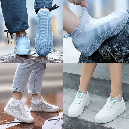 Non-Slip Silicone Reusable Waterproof Anti-Skid Shoe Covers (Large, 1 Pair)