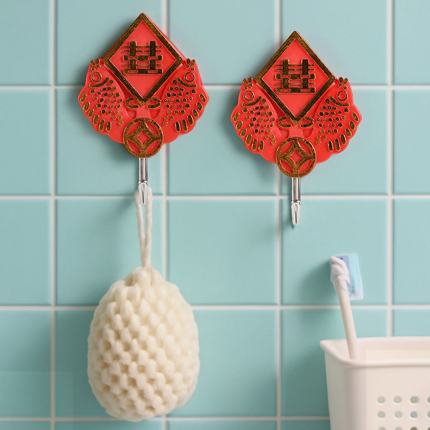 Multipurpose Self-Adhesive Hooks (Heavy Duty): Bathroom, Kitchen, Office