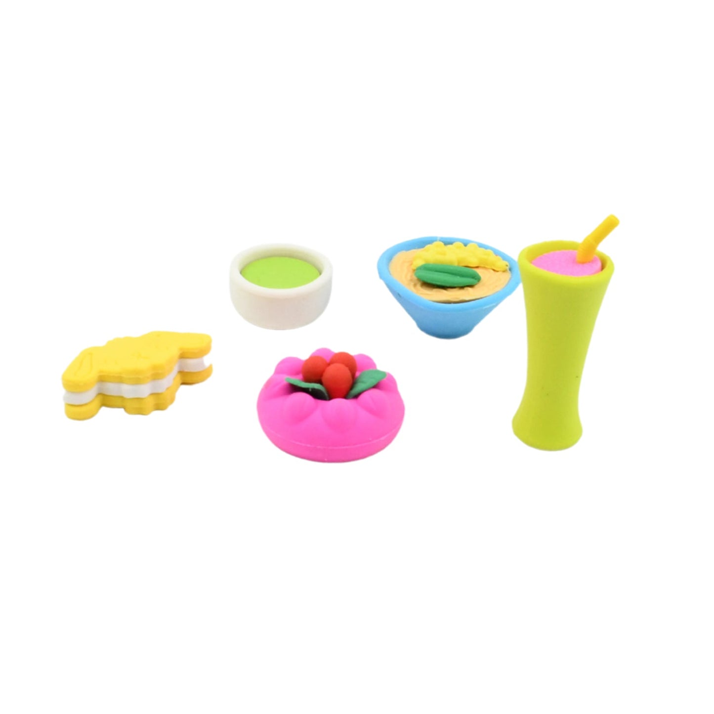 3D Mix Design Fancy & Stylish Colorful Erasers (1 Set)
