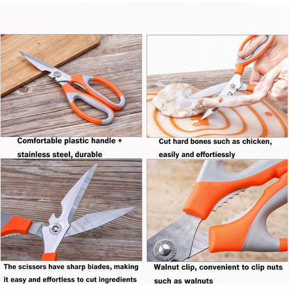 Multi-Function Kitchen Scissors for Veggies, Meat & Seafood with Bottle Opener