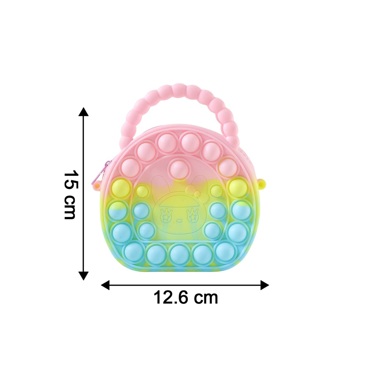 Trendy rainbow pop it bag