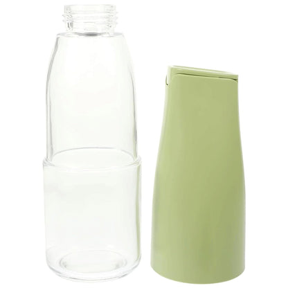 Oil Dispenser, 500ml Cooking Oil Dispensing Cruets with Automatic Open Lid, (500 ML)