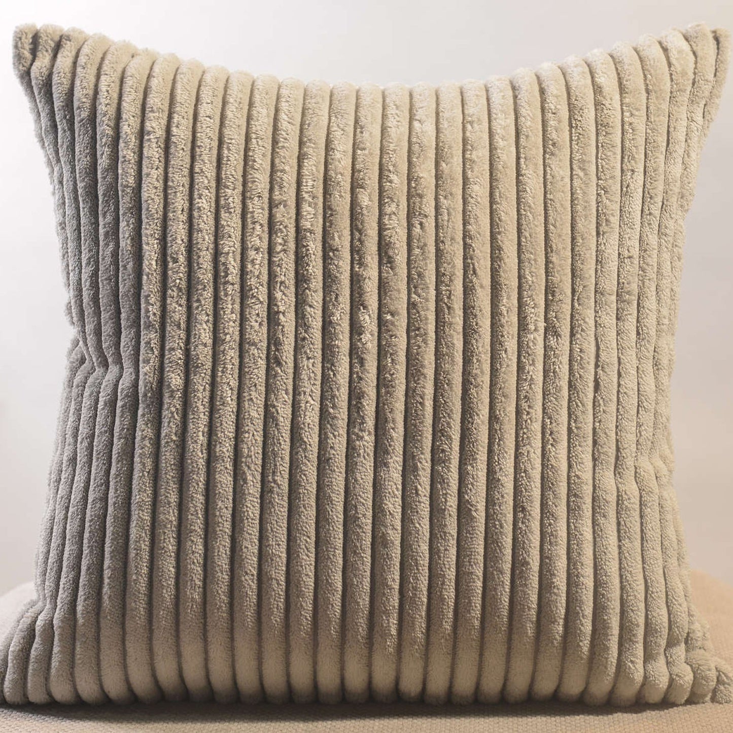 Soft Corduroy 16x16 Throw Pillow Cover Square Decorative Cushion Case (1 Pc)