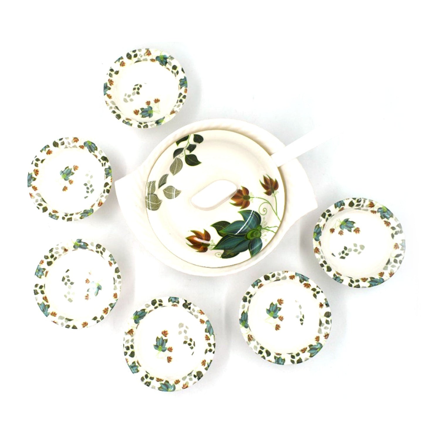 Modern 9-piece pudding serving set.