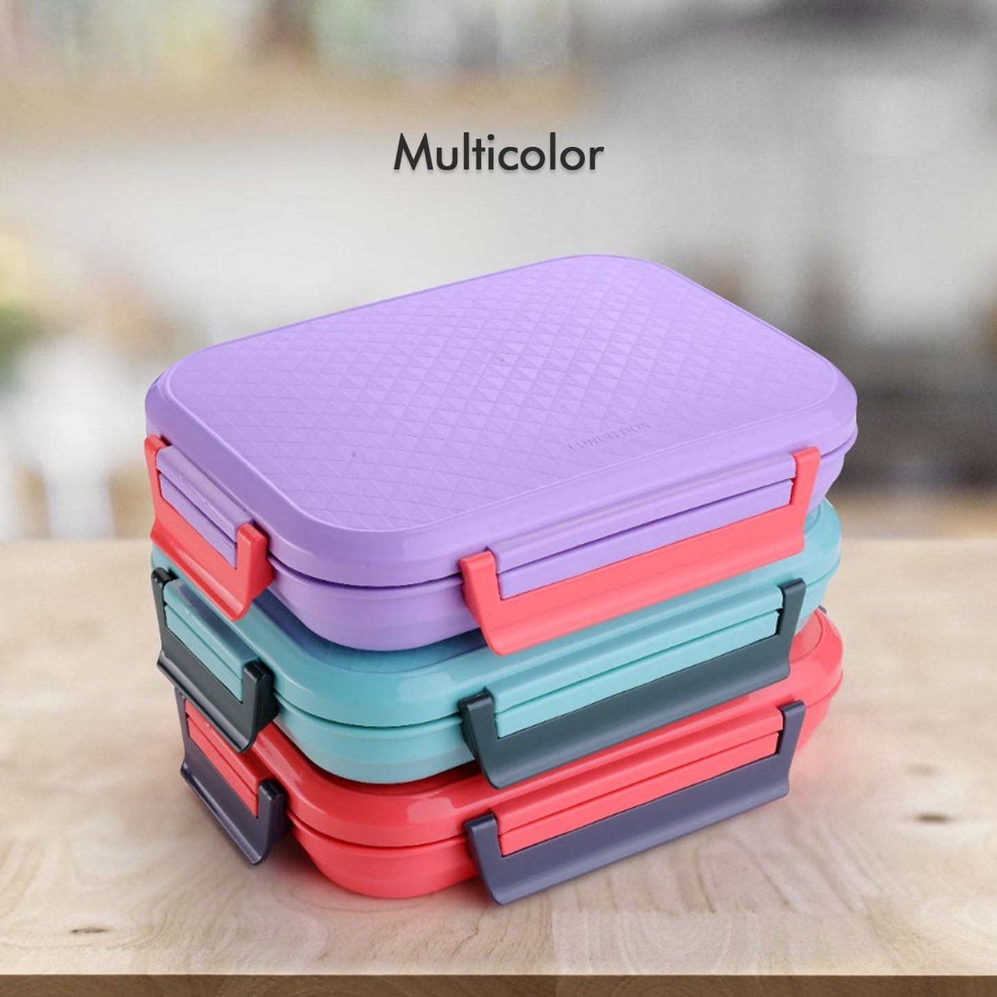Lunch Box Plastic with steel plate, small lunch box