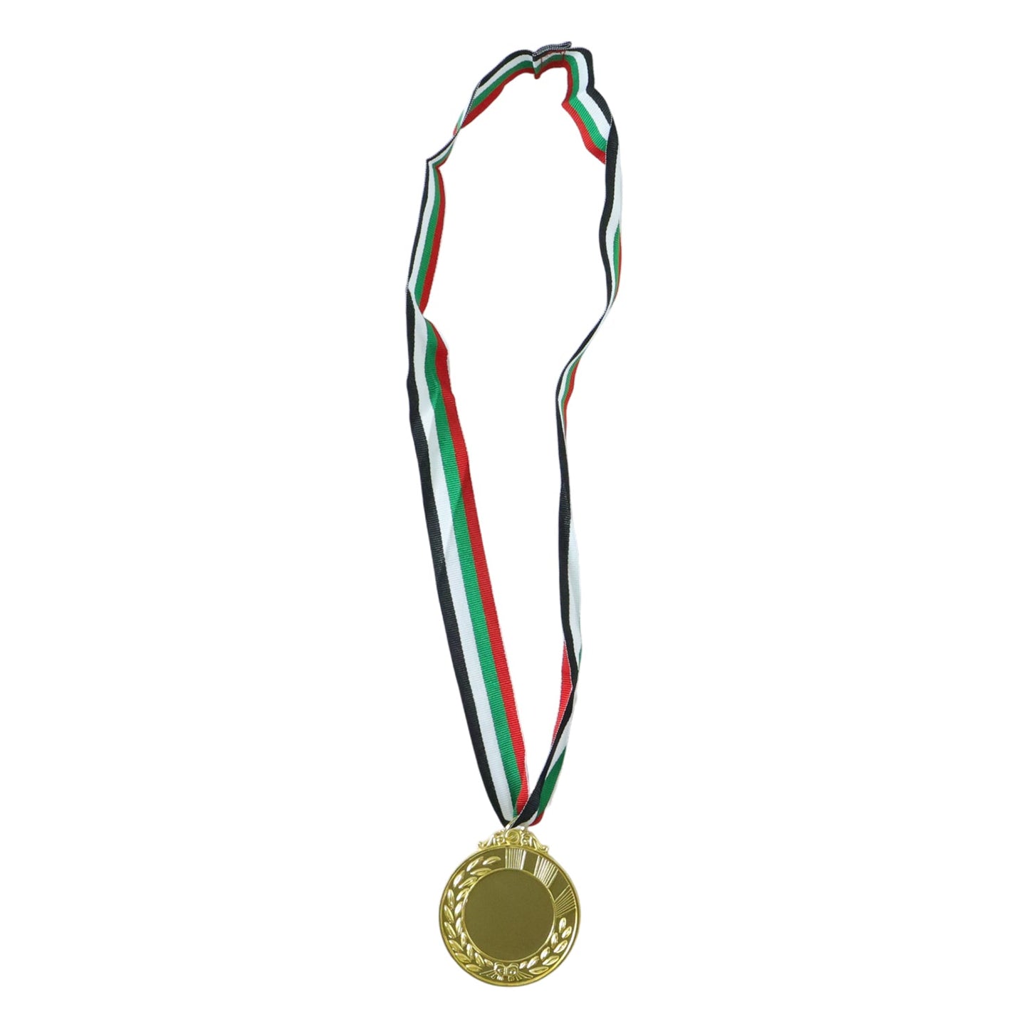 Gold Finish Winner Medal with Tricolor Ribbon for Sports (1 Pc)
