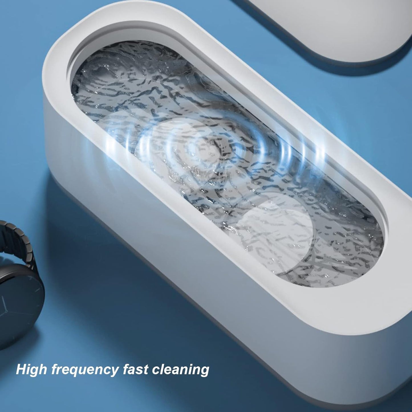 Ultrasonic Jewellery Cleaner Portable High-Frequency Cleaning Machine (Battery Not Included)