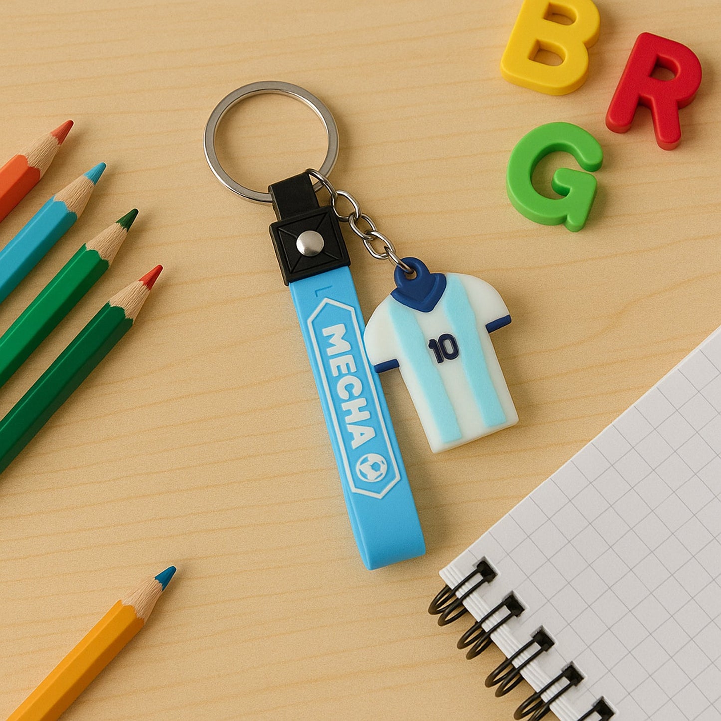 Cute Cartoon Silicone 3D Key Chain with Metal Hook & Strap (Pack of 1 / Mix Design)