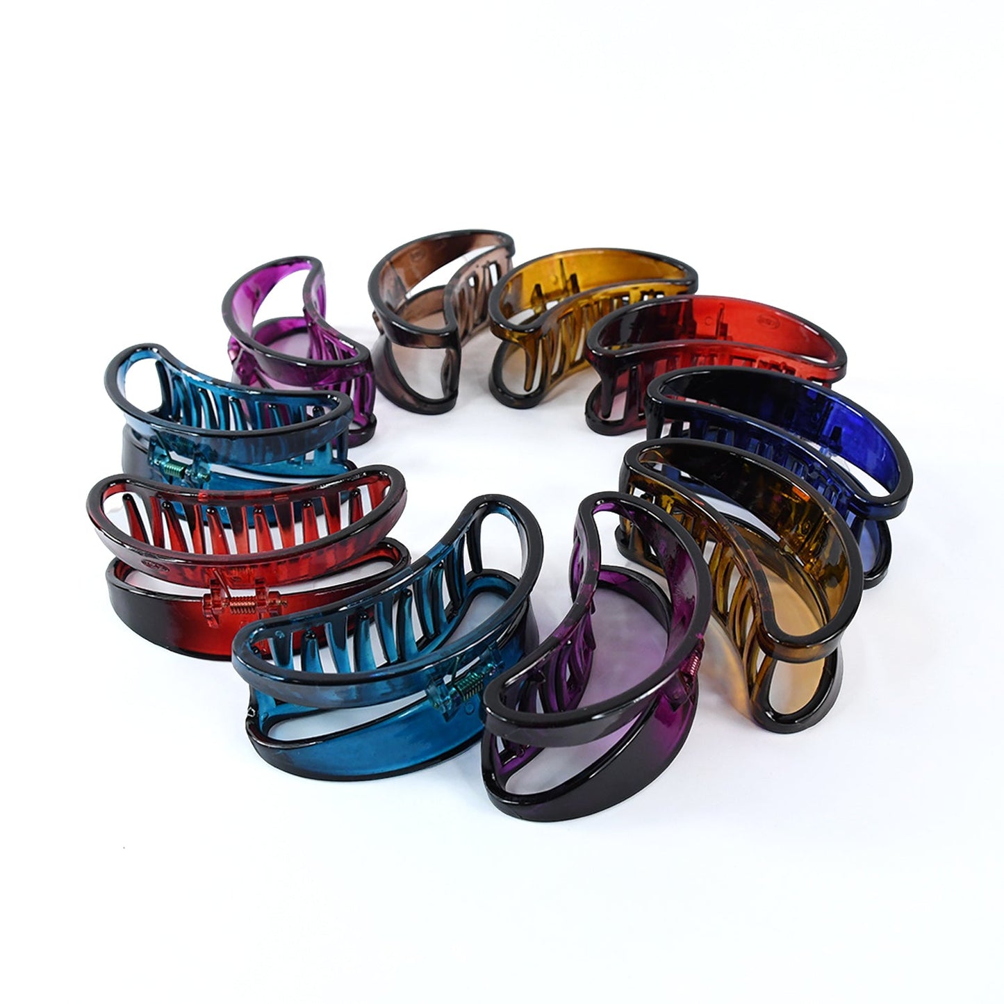 Plastic Hair Clamp Grip, Simple Matte Hair Barrette Clamp (1 Pc)