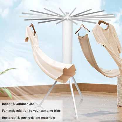 Foldable Rotary Clothes Drying Rack Stand (1 Pc)