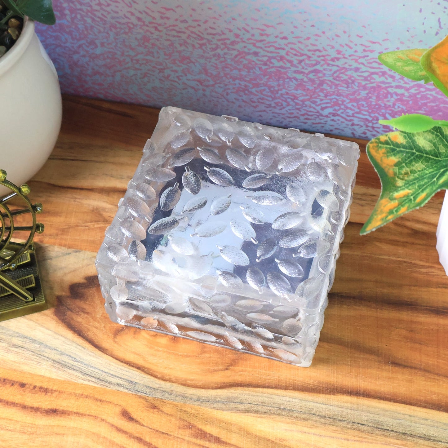 Solar Ice Cube Garden Light for Pathways & Christmas Decor