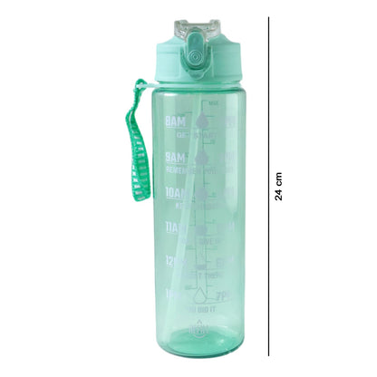 Motivational Water Bottle with Time Marker and Flip Top Lid (1000 ML)