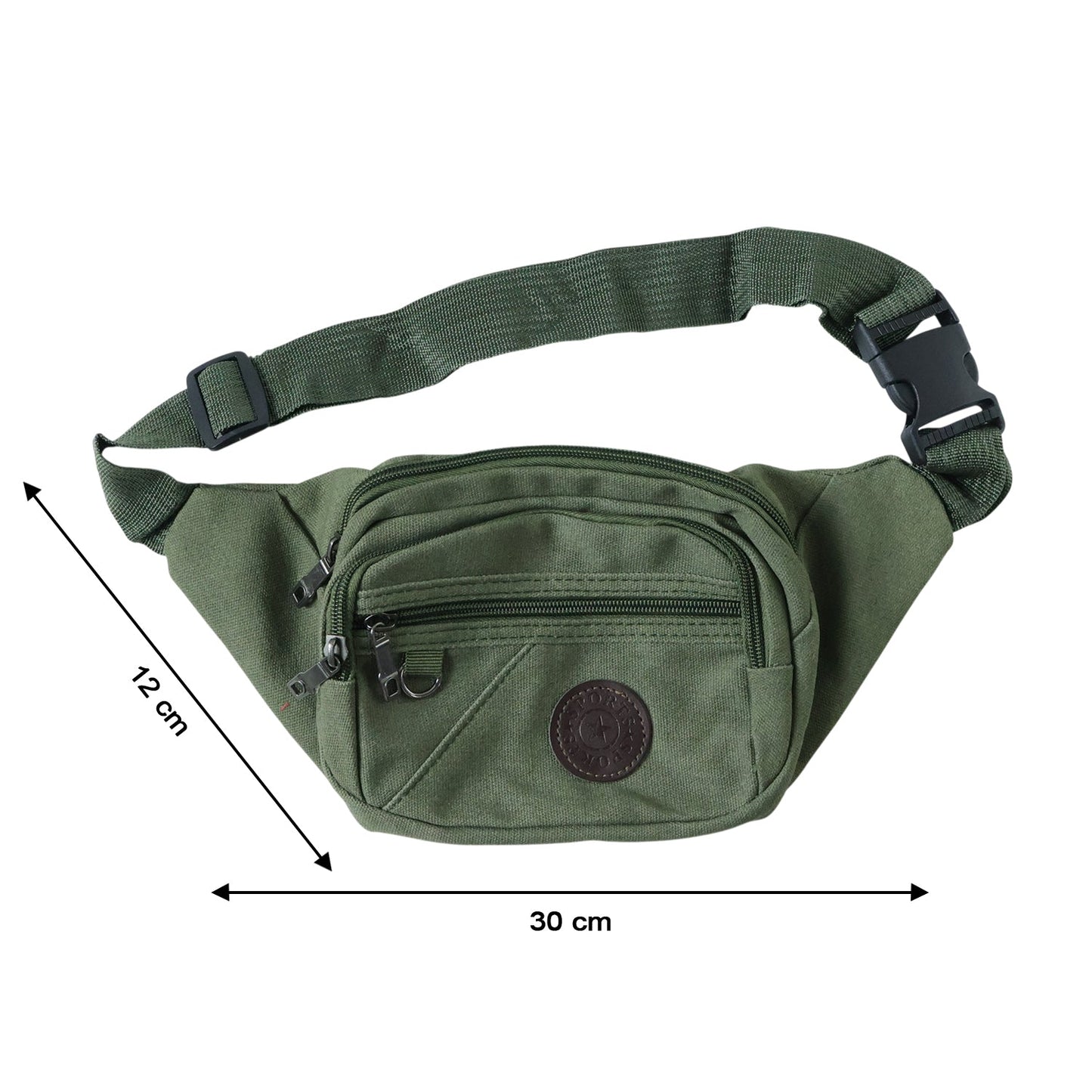 Stylish Multi-Pocket Black Waist Bag / Fanny Pack (1 Pc / Mix Design)