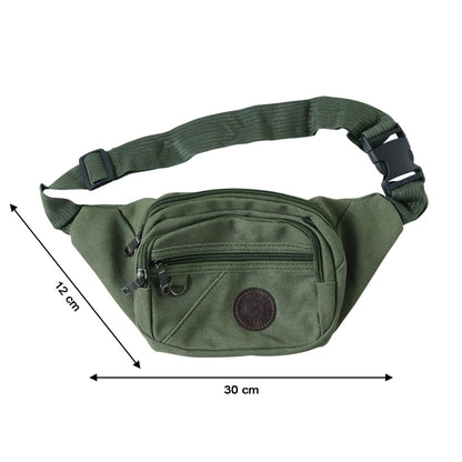 Stylish Multi-Pocket Black Waist Bag / Fanny Pack (1 Pc / Mix Design)
