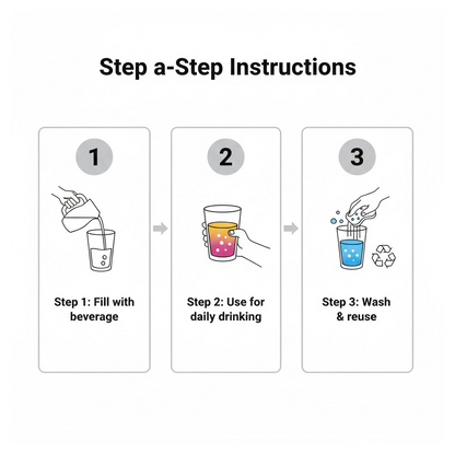 Apex Welcome Plastic Glass Set for Daily Use – Set of 6