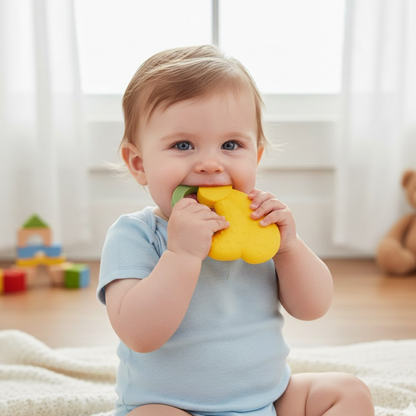 Baby Silicone Teether (1 Pc): Food Grade, Non-Toxic, Teething Relief (3 Months+)