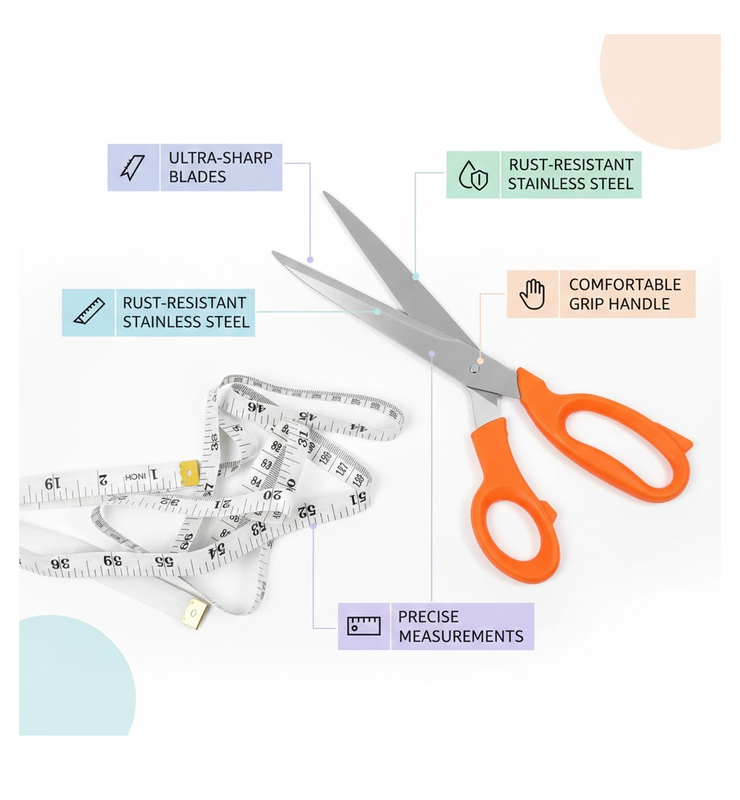 Tailor Scissors And Measuring Tape High Quality Scissor